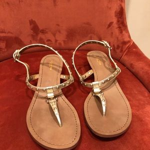 Gold Coach sandals